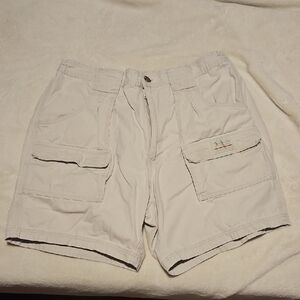 Men's Beige Cargo Shorts with Pockets 40